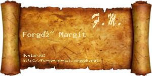 Forgó Margit névjegykártya
