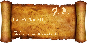 Forgó Margit névjegykártya